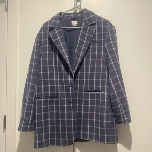 Target Business Smart Blue Checker Blazer